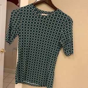 Green detailed fitted top